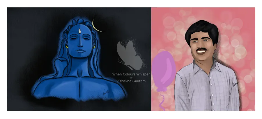 Collage of digital artworks by Vishakha Gautam