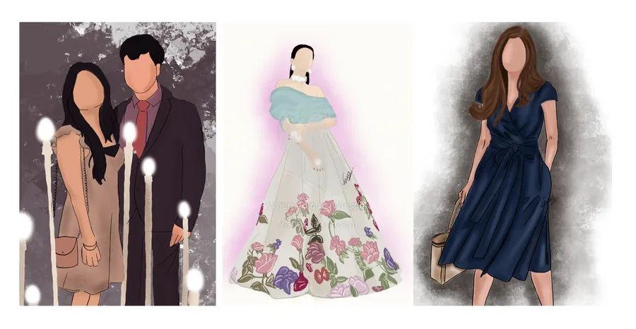 Collage of digital artworks by Vishakha Gautam