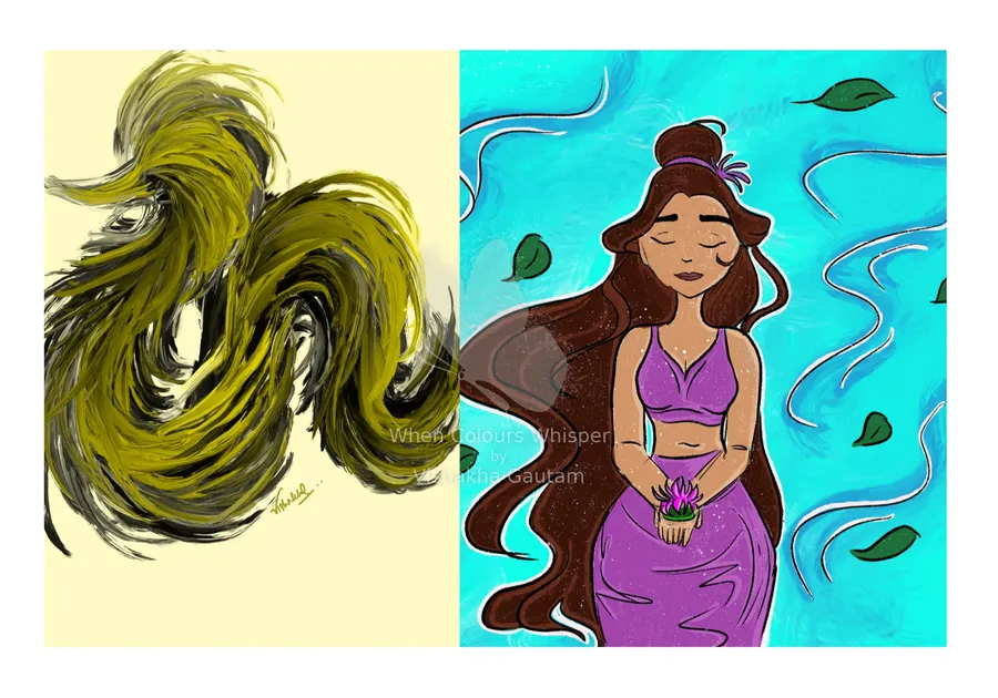 Collage of digital artworks by Vishakha Gautam