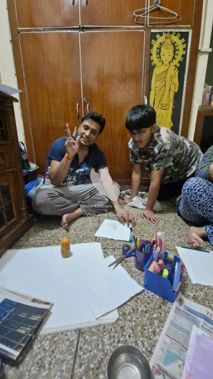From an art therapy session or workshop