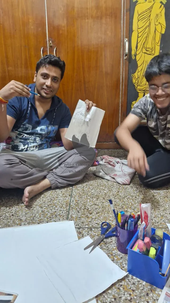 From an art therapy session or workshop