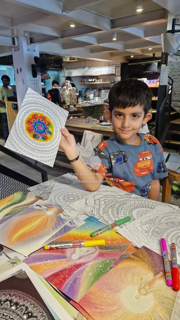 From an art therapy session or workshop