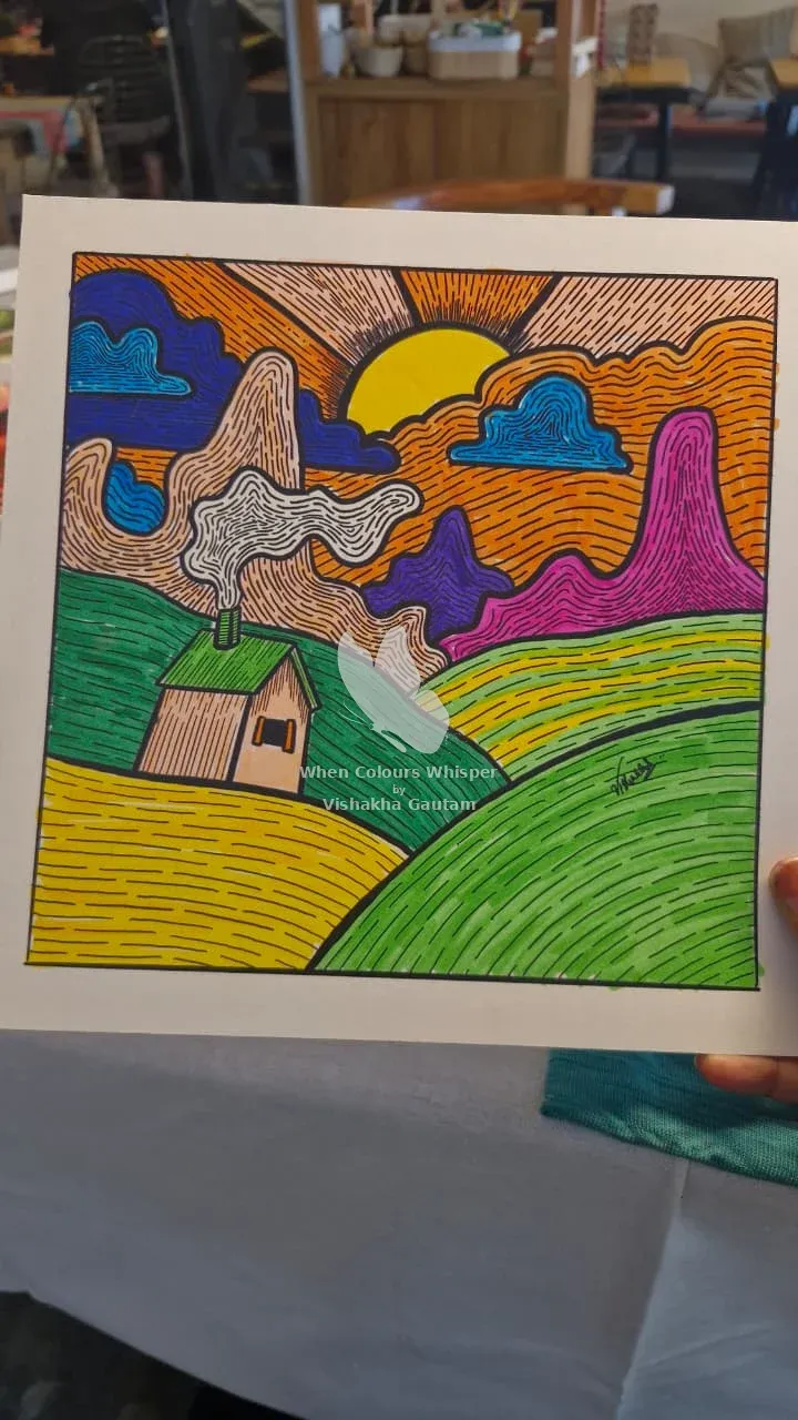 From an art therapy session or workshop