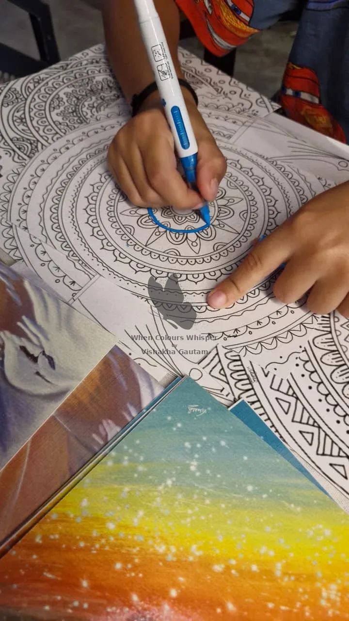 From an art therapy session or workshop