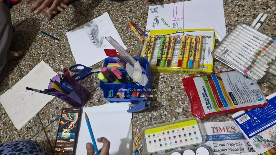 From an art therapy session or workshop